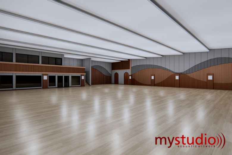 Pembuatan Interior Akustik Padded Wall Panel Gereja Impact Yogyakarta | Jasa Pembuatan Interior Akustik